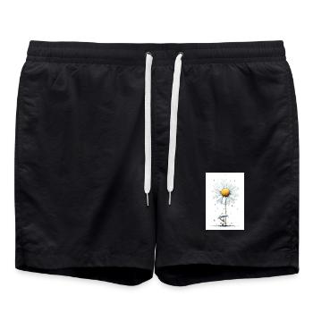 Daisy Bear with Umbrella - Swim Trunks - black - Front - AI Model Male 185 light (185cm)