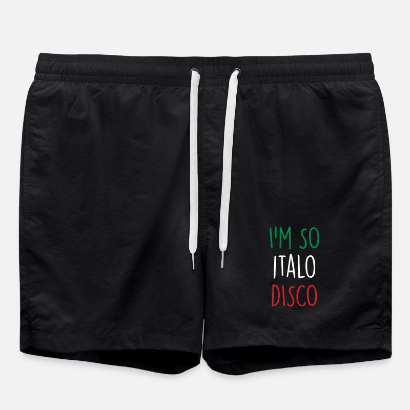 Italo Disco - Swim Trunks - black