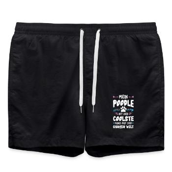 pudel hund spruch - Badeshorts - Schwarz - Vorne - AI Model Male 185 light (185cm)