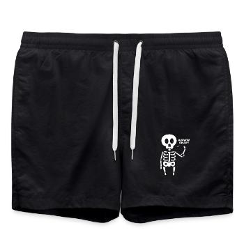 Fracture osseuse Fracture osseuse du squelette d’Halloween - Short de bain - noir - Devant - AI Model Male 185 light (185cm)
