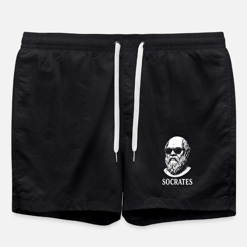 Sokrates im Schatten - Badeshorts - Schwarz