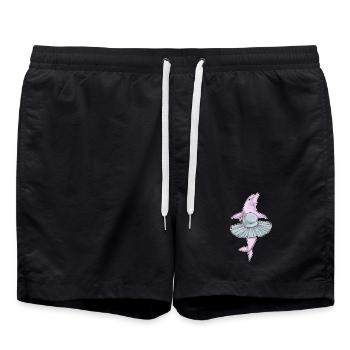 Danse ballerine du dauphin - Short de bain - noir - Devant - AI Model Male 185 light (185cm)