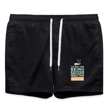 Licensed TCM Practitioner Expert Therapeutic  - Swim Trunks - black - Front - AI Model Male 185 light (185cm)