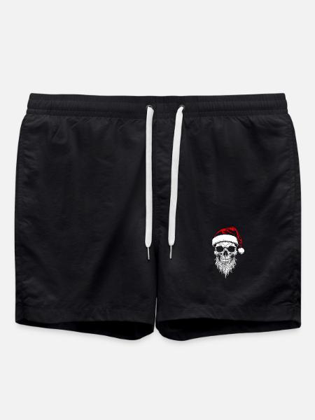 Skull Santa Christmas - Skull - Swim Trunks - black
