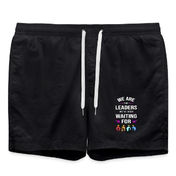 Féminisme Féministe Féministe de la Journée des Femmes - Short de bain - noir - Devant - AI Model Male 185 light (185cm)
