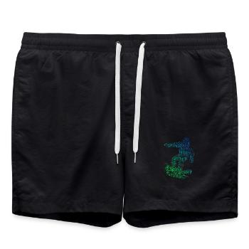 Un motif juste pour le snowboard - Short de bain - noir - Devant - AI Model Male 185 light (185cm)