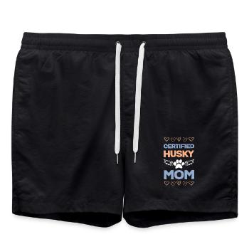 Certified Husky Mom - Swim Trunks - black - Front - AI Model Male 185 light (185cm)