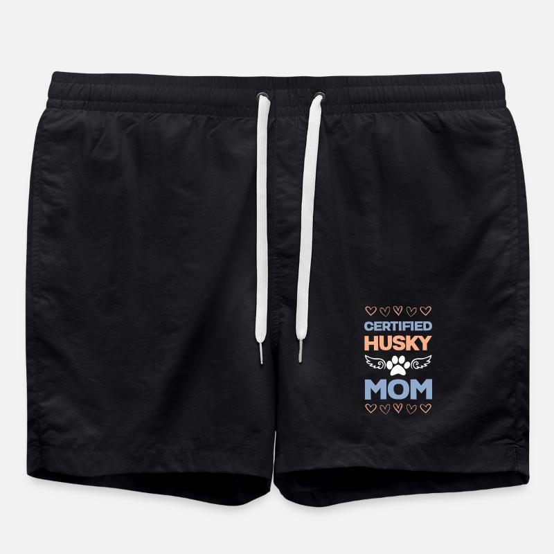 Certified Husky Mom - Swim Trunks - black