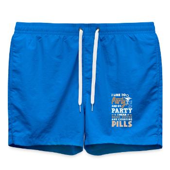 Partygetränk Kaffee Zählende Pillen Apothekerin - Badeshorts - Cobalt blue - Vorne