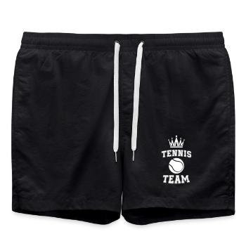 Royal Tennis Team Emblem - Swim Trunks - black - Front - AI Model Male 185 light (185cm)