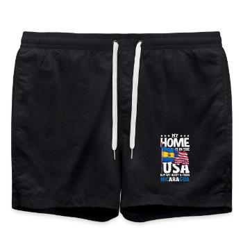 Nicaragua Flag Pride & Home - Swim Trunks - black - Front - AI Model Male 185 light (185cm)