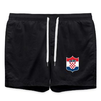 Kroatien - Badeshorts - Schwarz - Vorne - AI Model Male 185 light (185cm)