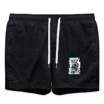 Shark Riot Streetwave Design de skate à pleine vitesse - Short de bain - noir - Devant - AI Model Male 185 light (185cm)