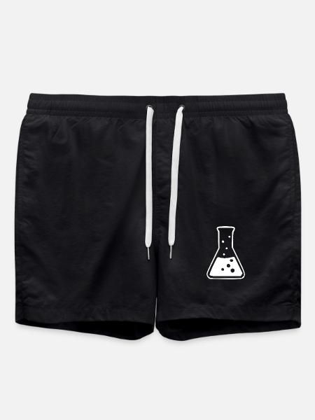 Chemie_Symbol_schwarzweiss_Wissenschaft_science - Swim Trunks - black