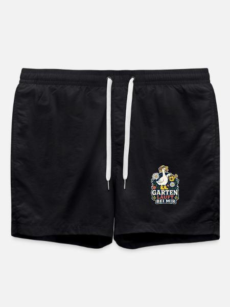 Garten läuft bei mir – Garten-Gans - Badeshorts - Schwarz