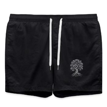 Verdrehte Eiche des Lebens - Badeshorts - Schwarz - Vorne - AI Model Male 185 light (185cm)