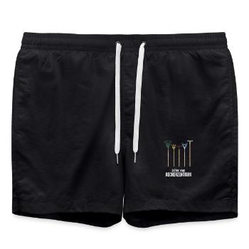 Programmierer Stundenlohn - Badeshorts - Schwarz - Vorne - AI Model Male 185 light (185cm)