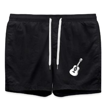Guitar Music Gift Musician Guitarist - Swim Trunks - black - Front - AI Model Male 185 light (185cm)