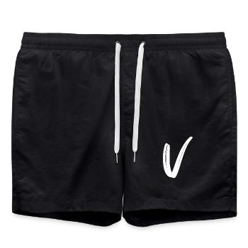 V - Badeshorts - Schwarz - Vorne - AI Model Male 185 light (185cm)