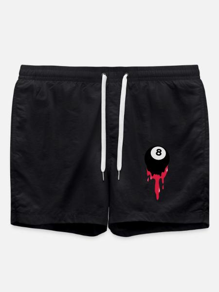 saignements huit 8 balle de billard ou au snooker - Short de bain - noir