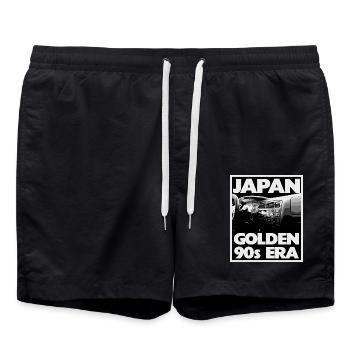 Japan Goldene Ära der 90er Jahre - Auto - Badeshorts - Schwarz - Vorne - AI Model Male 185 light (185cm)