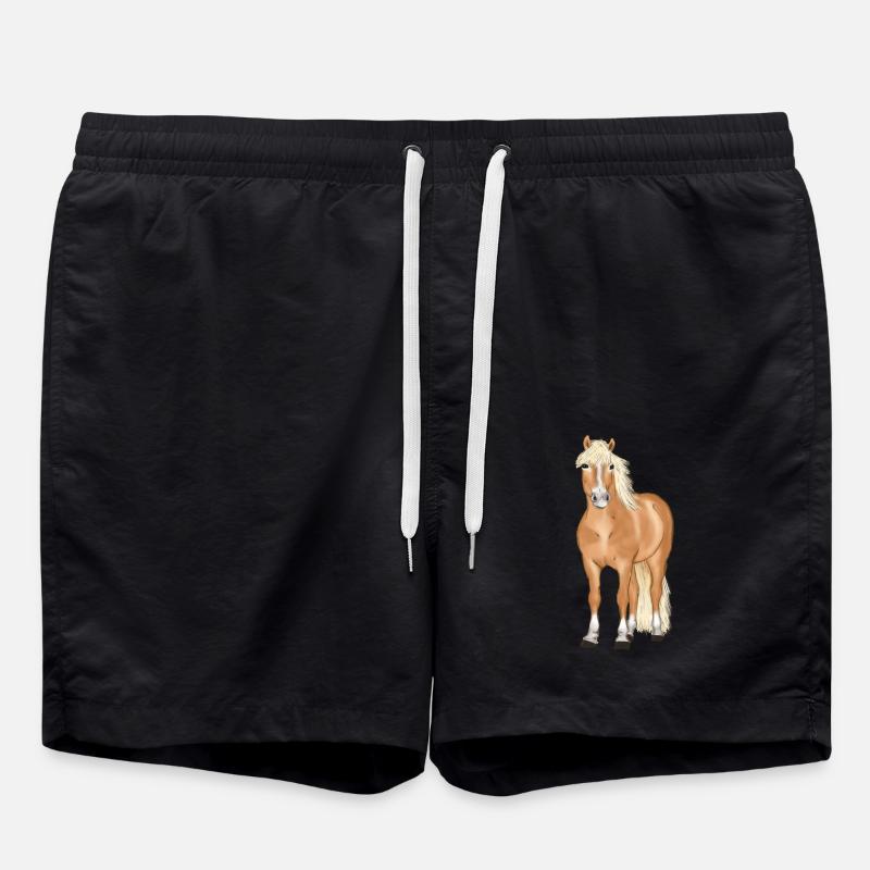 blonde Haflinger - Swim Trunks - black