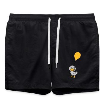 Balloon little cute duckling - Swim Trunks - black - Front - AI Model Male 185 light (185cm)