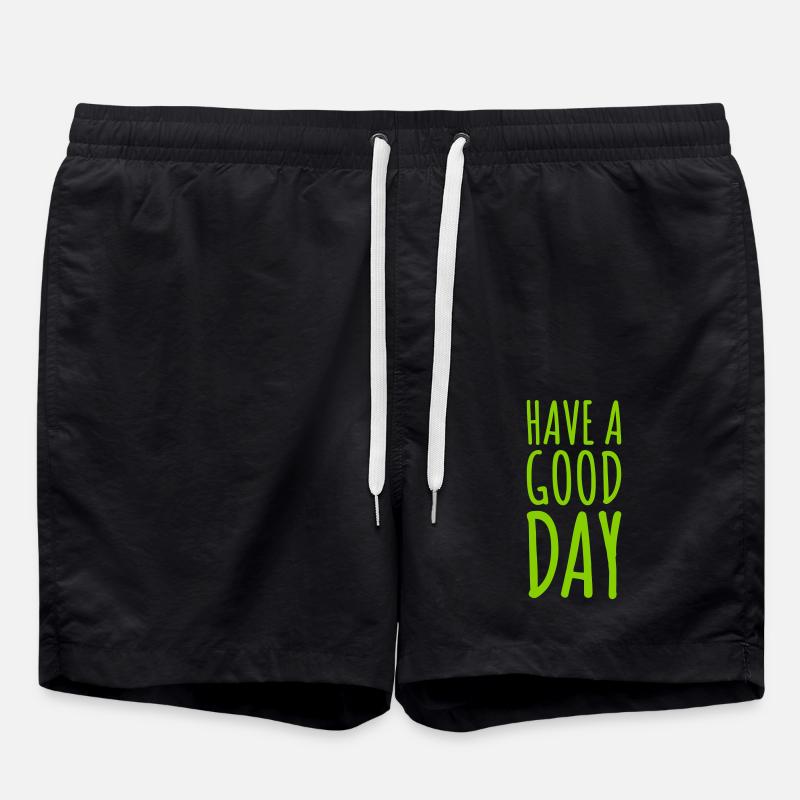 have a good day - Badeshorts - Schwarz