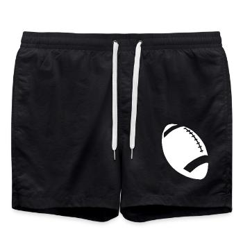 American football - Swim Trunks - black - Front - AI Model Male 185 light (185cm)