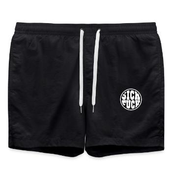 Putain de malade - Short de bain - noir - Devant - AI Model Male 185 light (185cm)