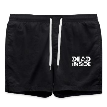 Skulls. Dead inside - Swim Trunks - black - Front - AI Model Male 185 light (185cm)