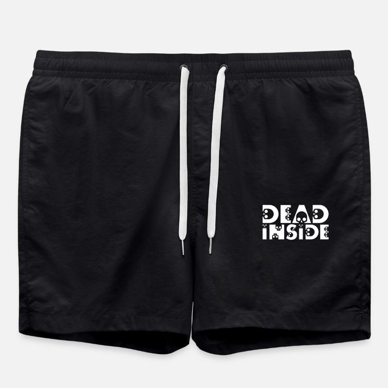 Skulls. Dead inside - Swim Trunks - black