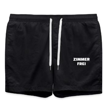 Zimmer frei - Badeshorts - Schwarz - Vorne - AI Model Male 185 light (185cm)