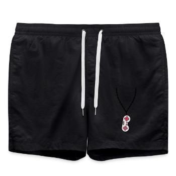 Halskette Schmuck alter Controller - Badeshorts - Schwarz - Vorne - AI Model Male 185 light (185cm)