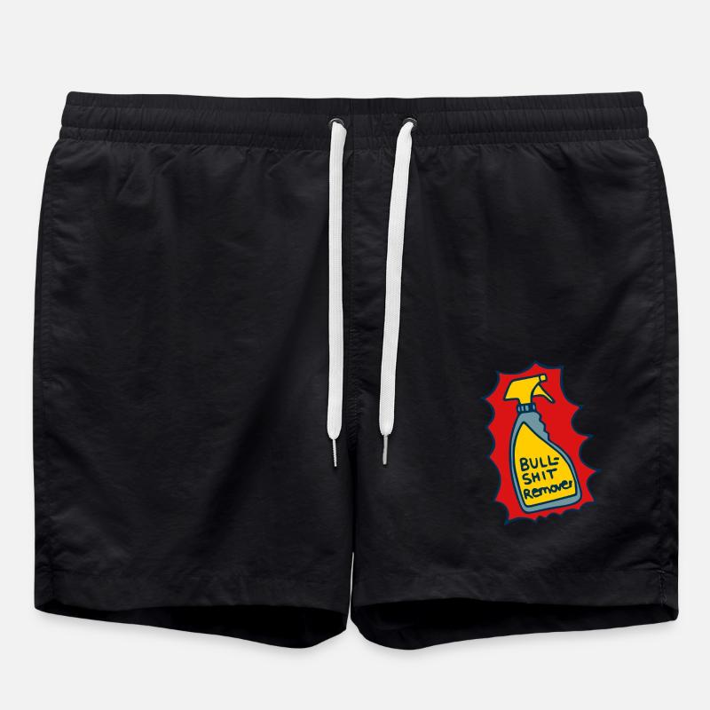 Cleaner, Bullshit Remover - Swim Trunks - black
