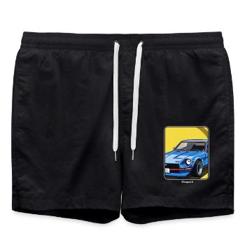 Japanese car - the Wangan Z - JDM - Swim Trunks - black - Front - AI Model Male 185 light (185cm)