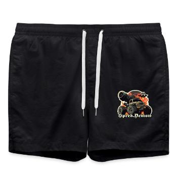 Speed Demon Monster Truck - Swim Trunks - black - Front - AI Model Male 185 light (185cm)