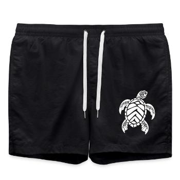 Tortue marine - Short de bain - noir - Devant - AI Model Male 185 light (185cm)