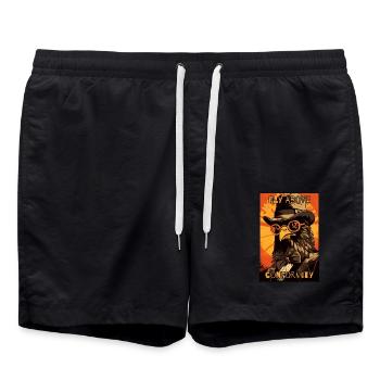 S’élever au-dessus des normes et de la conformité. - Short de bain - noir - Devant - AI Model Male 185 light (185cm)