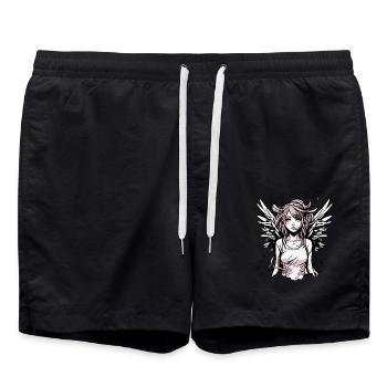 Fille ange moderne - Short de bain - noir - Devant - AI Model Male 185 light (185cm)