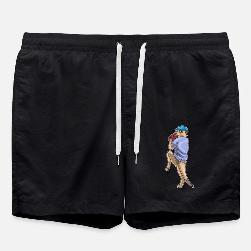 Meerkat Baseball Baseball Glove - Swim Trunks - black