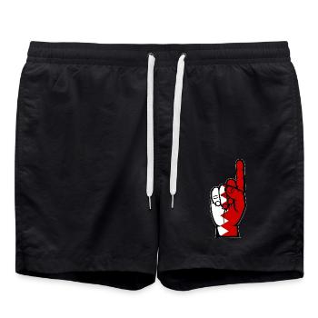 Drapeau de Bahreïn numéro 1 - Short de bain - noir - Devant - AI Model Male 185 light (185cm)