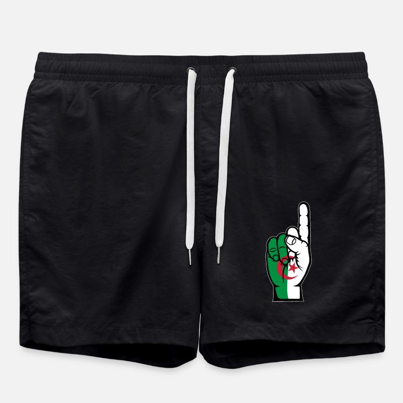 Algeria flag number 1 - Swim Trunks - black
