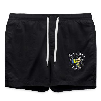 Braunschweig Ehre Stolz Tradition No II - Badeshorts - Schwarz - Vorne - AI Model Male 185 light (185cm)