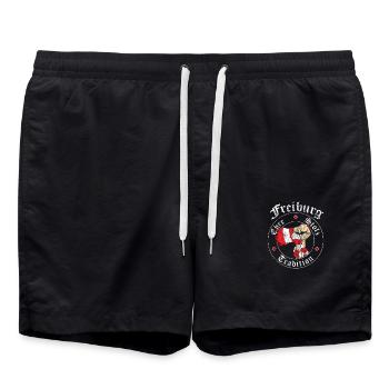 Freiburg Ehre Stolz Tradition No II - Badeshorts - Schwarz - Vorne - AI Model Male 185 light (185cm)