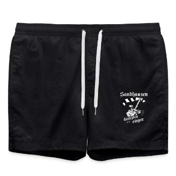 Sandhausen kämpfen und siegen No II - Badeshorts - Schwarz - Vorne - AI Model Male 185 light (185cm)