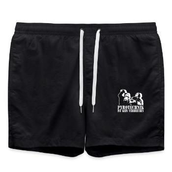 5 Pyrotechnik ist kein Verbrechen – Ultra Style - Badeshorts - Schwarz - Vorne - AI Model Male 185 light (185cm)