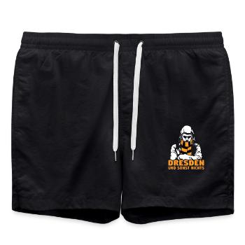 Dresden und sonst nichts - Badeshorts - Schwarz - Vorne - AI Model Male 185 light (185cm)