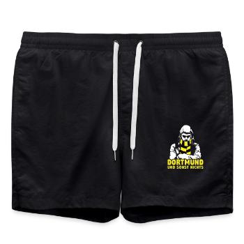 Dortmund und sonst nichts - Badeshorts - Schwarz - Vorne - AI Model Male 185 light (185cm)