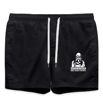 Sandhausen und sonst nichts - Badeshorts - Schwarz - Vorne - AI Model Male 185 light (185cm)